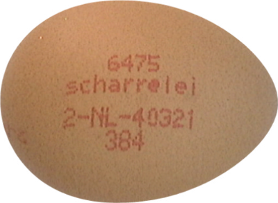 The egg stamped 2-NL-40321 The egg stamped 2-NL-40321
