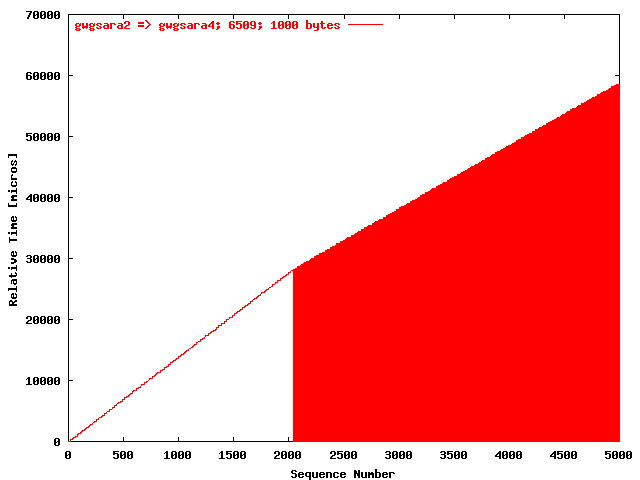 UDP gwgsara2 => gwgsara4 (6509; 1000 bytes)