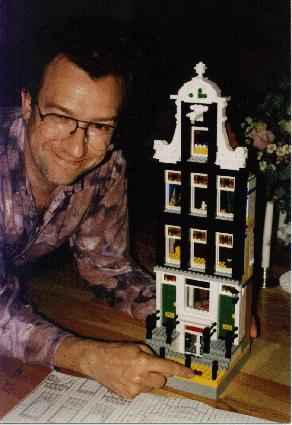 front of LEGO model