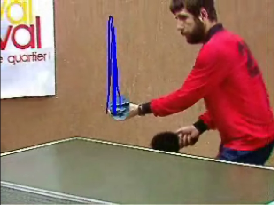 Tracking a table-tennis ball