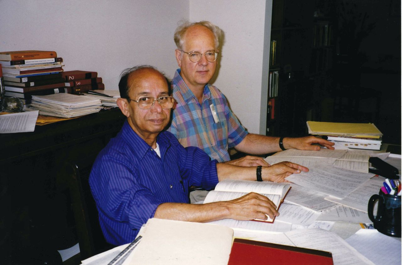Rahman and Gasper at Gasper's home, 1999